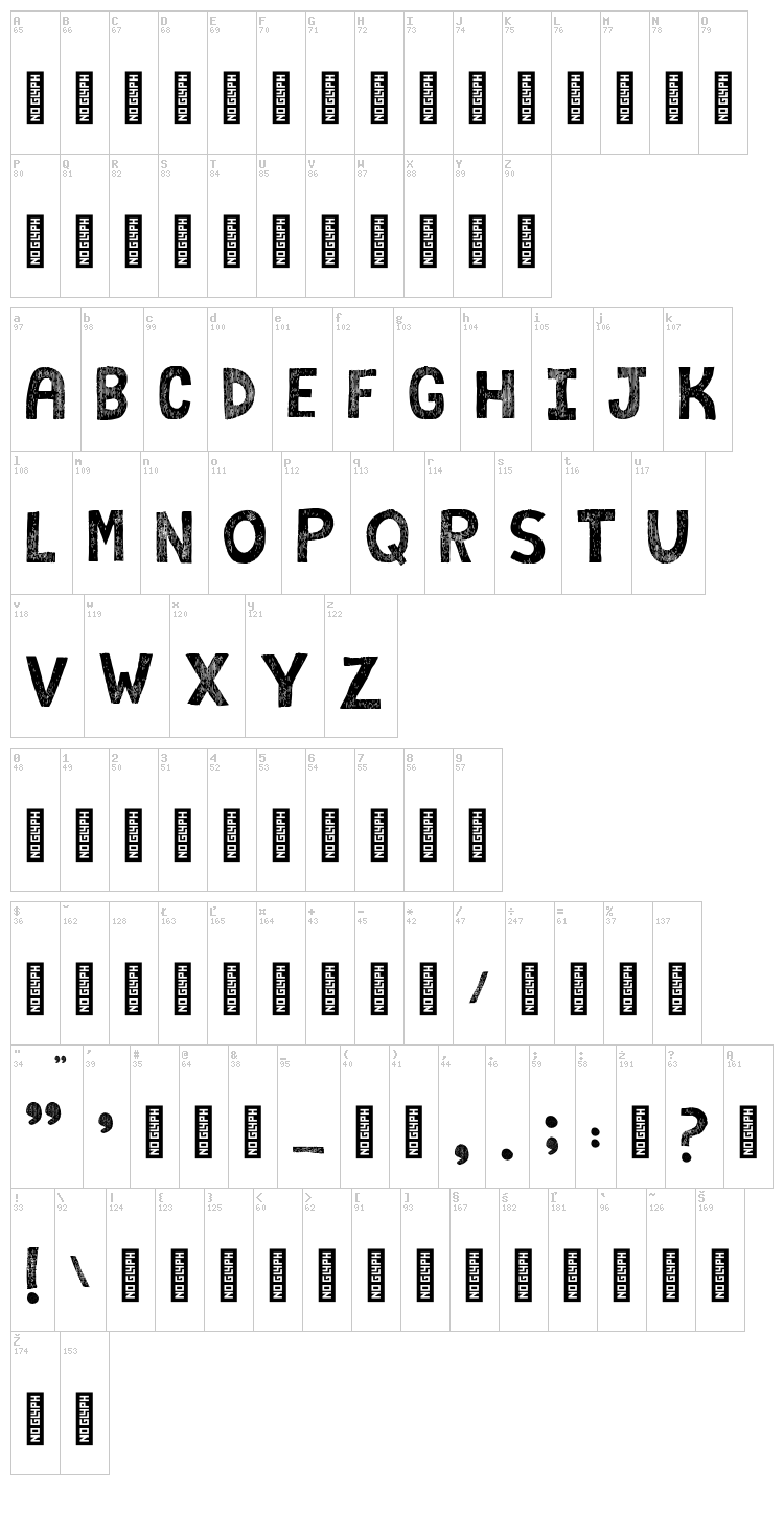 Campkid font map